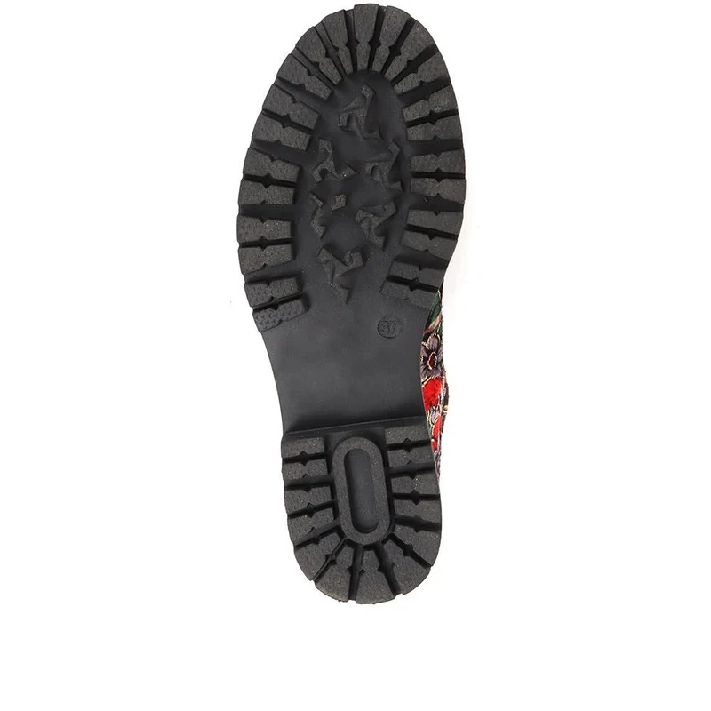 Lightweight Lace-Up Shoes - WBINS36118 / 322 793 - Floral