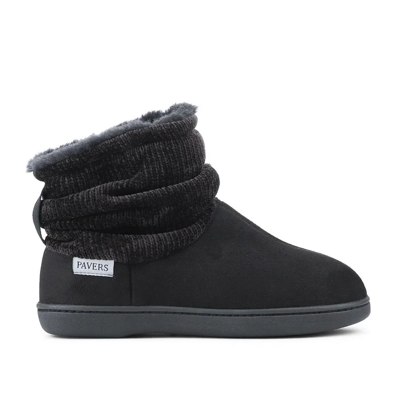 Lightweight Memory Foam Slipper Boots - QING42008 / 327 935 - Black
