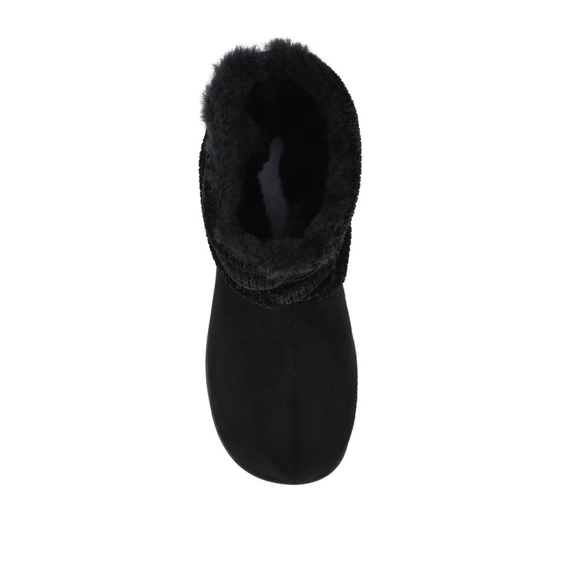 Lightweight Memory Foam Slipper Boots - QING42008 / 327 935 - Black