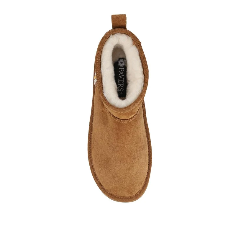 Luxury Faux Fur Warm Lightweight Slipper Boots - PLAN42002 / 328 229 - Chestnut