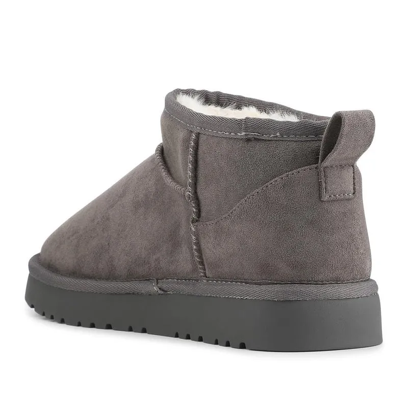 Luxury Faux Fur Warm Lightweight Slipper Boots - PLAN42002 / 328 229 - Grey