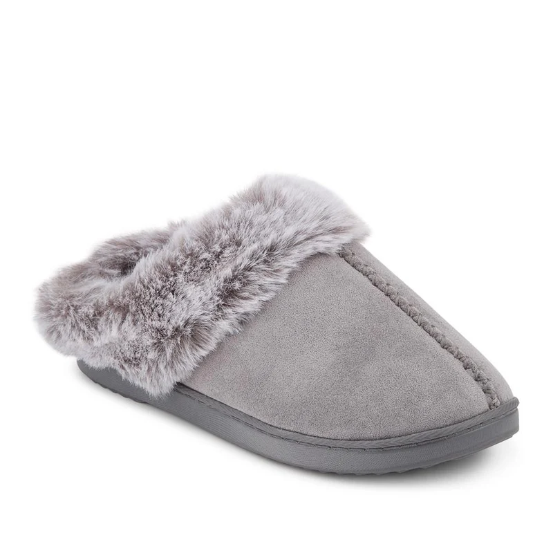 Warm Lined Cushioning Luxury Fur Slippers - GALOP42002 / 328 068 - Grey