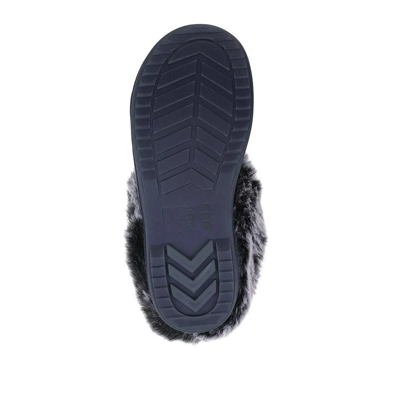 Warm Lined Cushioning Luxury Fur Slippers - GALOP42002 / 328 068 - Navy