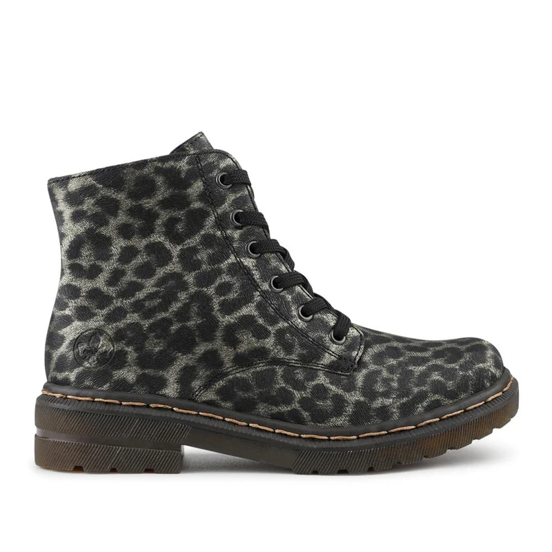 Lace-Up Ankle Boots - RKR32519 / null - Leopard