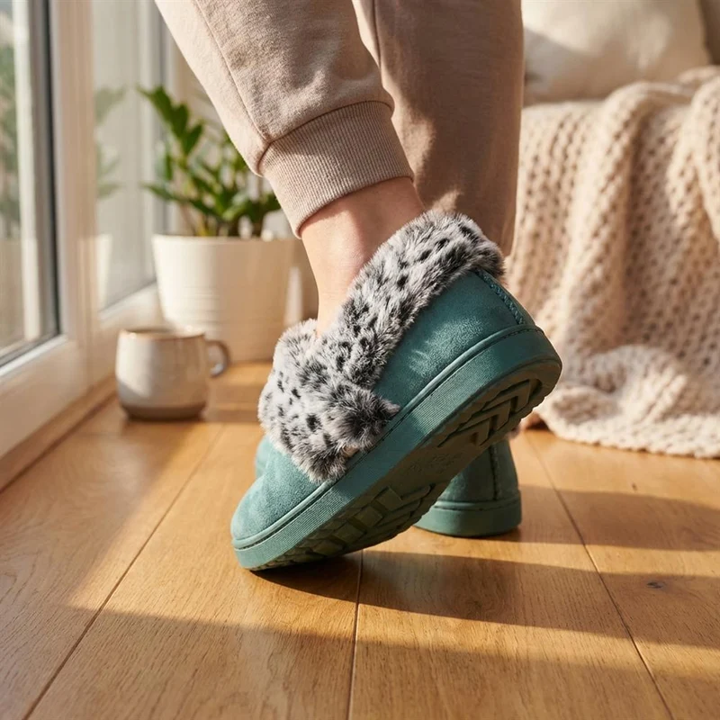 Luxury Velour Cushioned Slippers - GALOP42000 / 328 069 - Teal