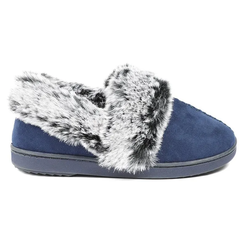 Luxury Velour Cushioned Slippers - GALOP42000 / 328 069 - Navy