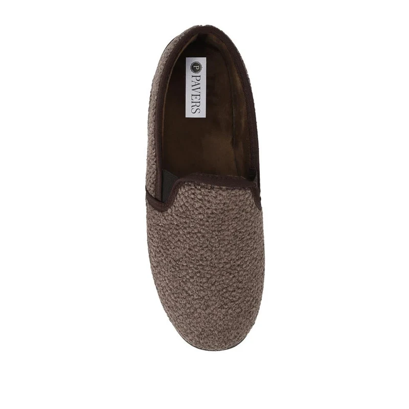 Soft Cushioning Full Slippers With Grip Sole - BONAD42003 / 328 238 - Brown