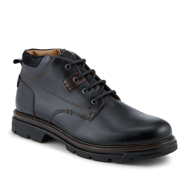 Wide Fit Leather Lace Up Boots - FBFOO42006 / 327 997