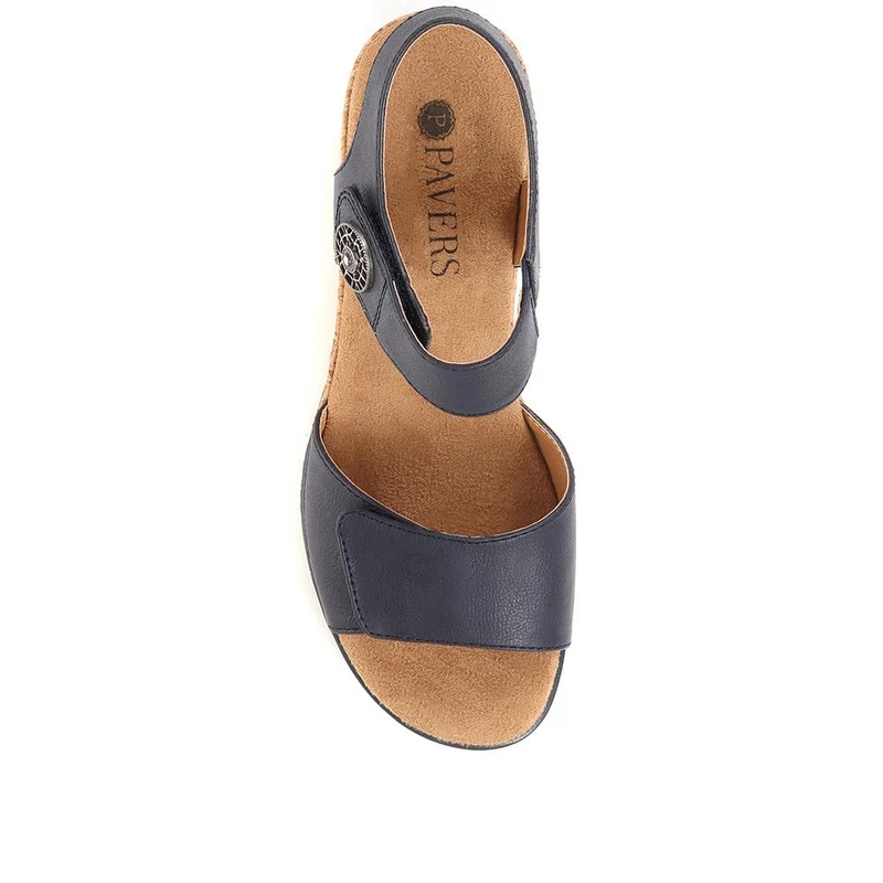 Adjustable Wedge Sandals - WBINS35160 / 321 805 - Navy