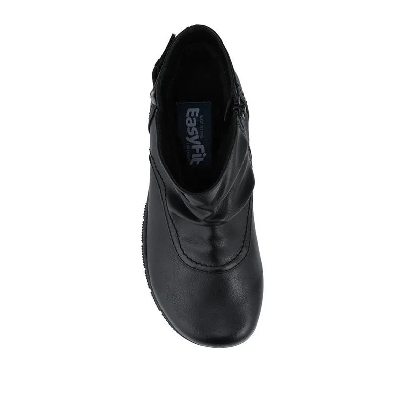 EasyFit Extra Wide Buckled Ankle Boots - WINNIPEG / 328 290 - Black
