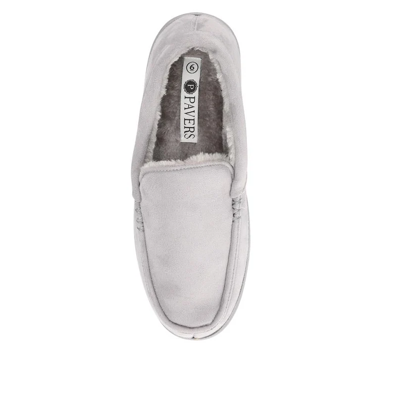 Fur-Lined Slippers - GALOP40021 / 326 305 - Grey