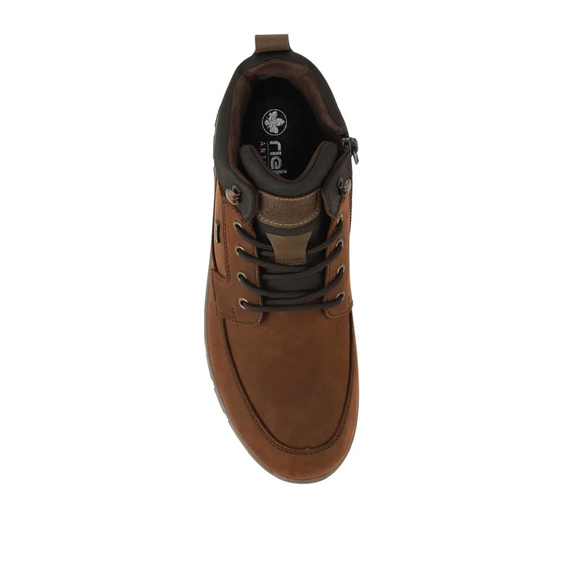 Rieker Extra Wide Leather Lace Up Boots - RKR42536 / 328 101 - Brown