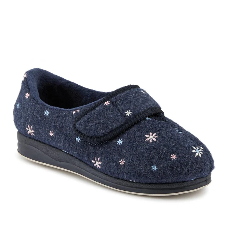 Just Step In Extra Wide Adjustable Fasten Slippers - BRIDIE / 327 959