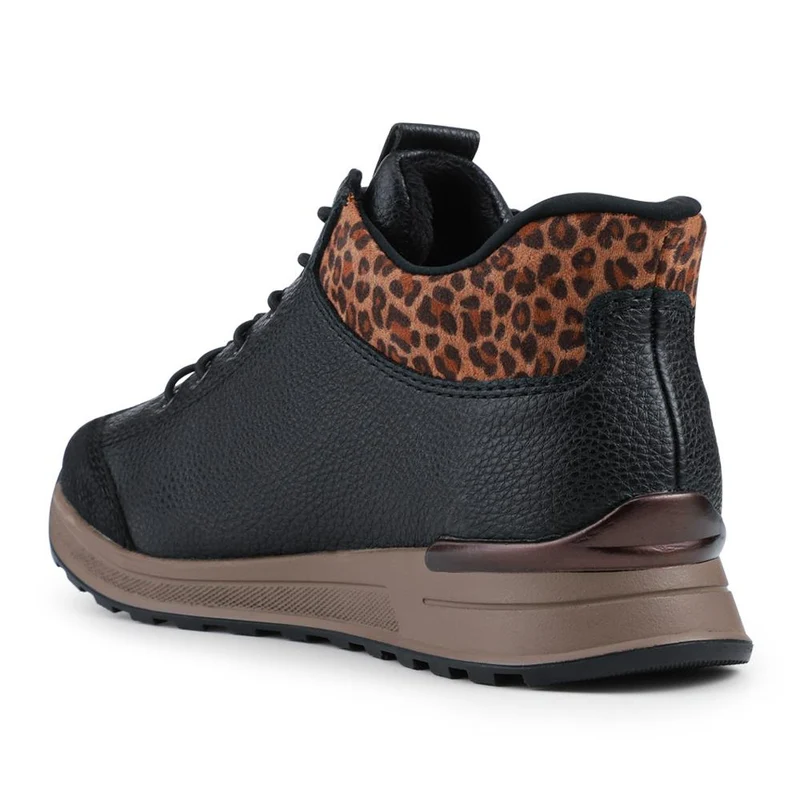 Faux Leather Zip-Up Trainers - RKR42513 / 327 799 - Black