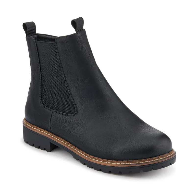 Wide Fit Slip-On Boots With Side Zip - WK42004 / 328 123