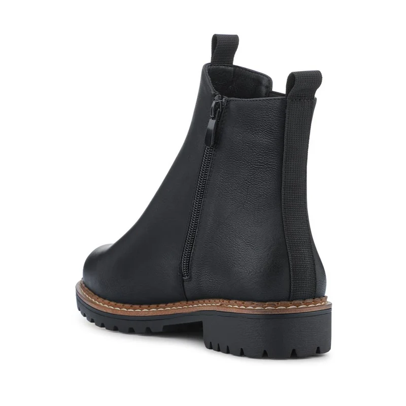 Wide Fit Slip On Boots With Side Zip - WK42004 / 328 123 - Black