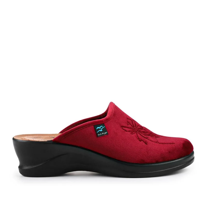 Fly Flot Engraved Self Moulding Mules - FLY42002 / 327 719 - Burgundy