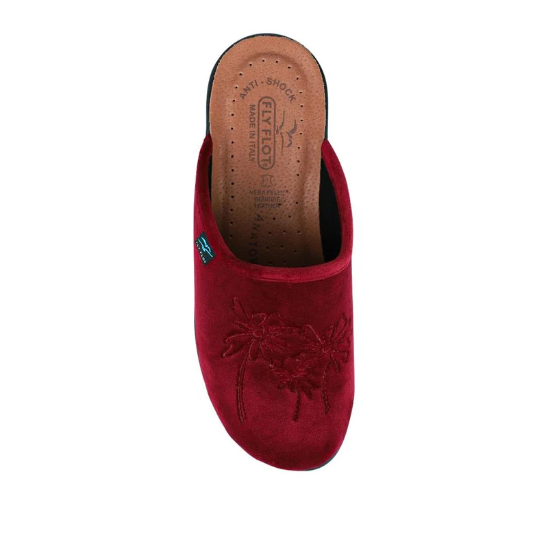 Fly Flot Engraved Self Moulding Mules - FLY42002 / 327 719 - Burgundy