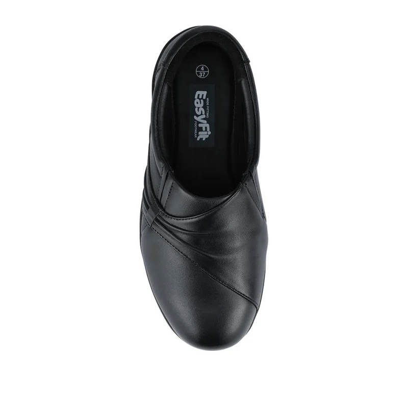 EasyFit Extra Wide Leather Slip-On Shoes - KASA / 328 178 - Black