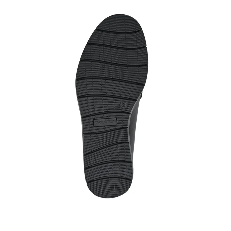 Wide Fit Tasselled Chunky Moccasins - WBINS42075 / 327 926 - Black