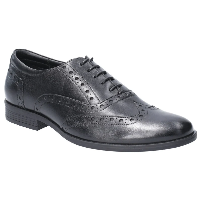 Hush Puppies Herren-Brogue-Schuh aus Eichenleder – Schwarz