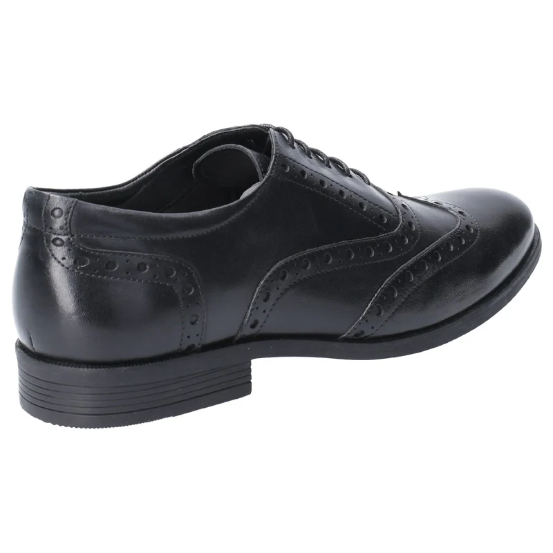 Hush Puppies Herren-Brogue-Schuh aus Eichenleder – Schwarz