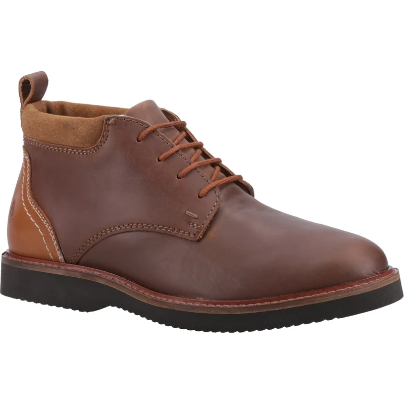 Hush Puppies Herren Wesley Chukka-Stiefel aus Leder – Braun