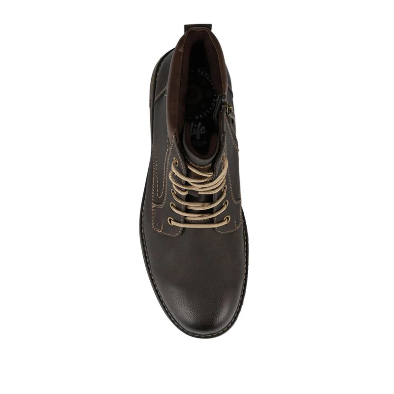 Relife Wide Fit Lace-Up Boots - RELIF42004 / 327 806 - Dark Brown