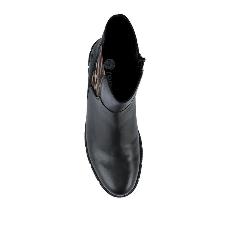 Chunky Leather Chelsea Boots - DRS42509 / 327 731 - Black Leopard