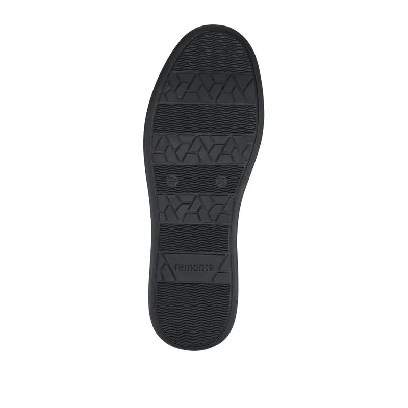 Remonte Patent Leather Zip & Lace Trainers - DRS42501 / 327 734 - Black Croc