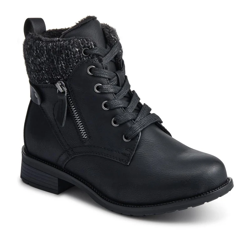 Knitted-Cuff Ankle Boots - ALEIDA / 326 748