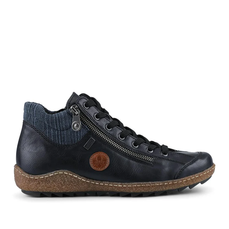Rieker Zip & Lace High-Top Trainers - RKR42531 / 327 695 - Navy