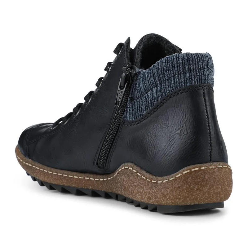 Rieker Zip & Lace High-Top Trainers - RKR42531 / 327 695 - Navy