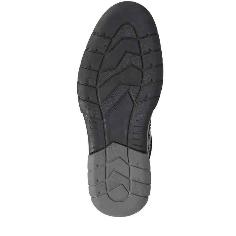 Leather Lace-Up Shoes - PARK38003 / 324 386 - Black