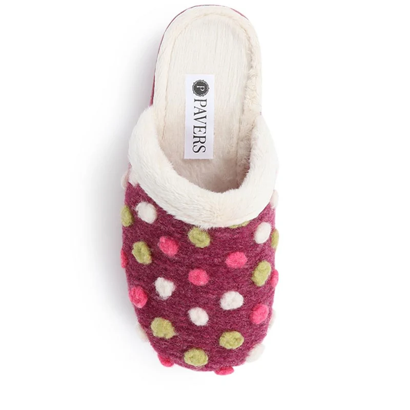 Cushioned Mule Slippers - FEVI40009 / 326 326 - Pink Multi