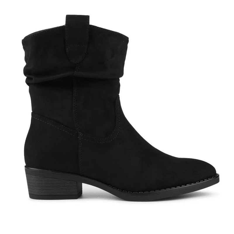 Bellissimo Western Boots - BELWBINS42081 / 328 128 - Black Faux Suede
