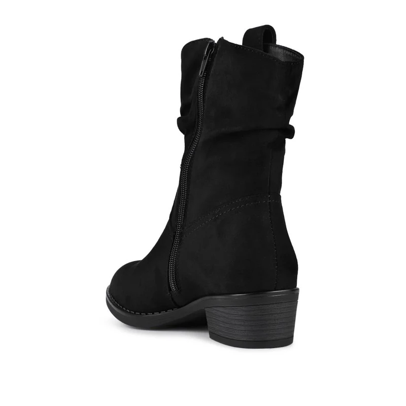 Bellissimo Western Boots - BELWBINS42081 / 328 128 - Black Faux Suede