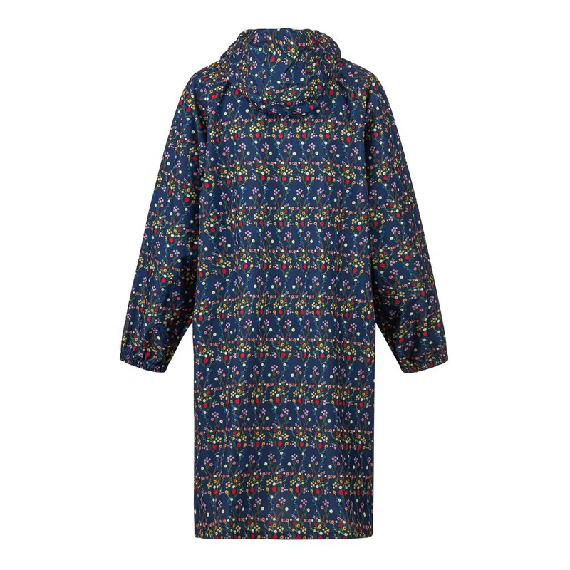 Long Rain-Proof Parka Coat - XKL41002 / 327 653 - Navy Floral