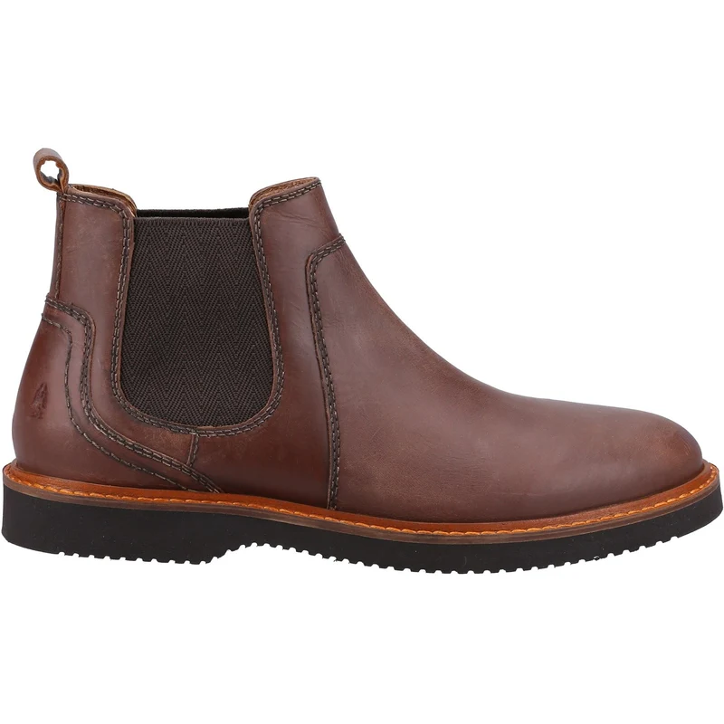 Hush Puppies Herren Warren Leder Chelsea Stiefel - Braun