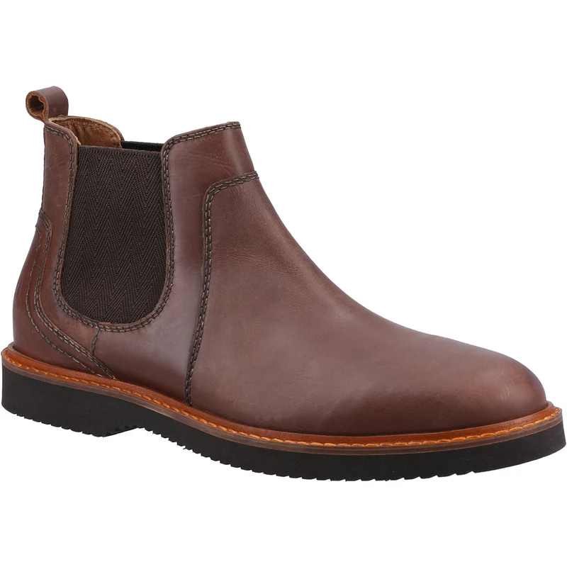 Hush Puppies Herren Warren Leder Chelsea Stiefel - Braun