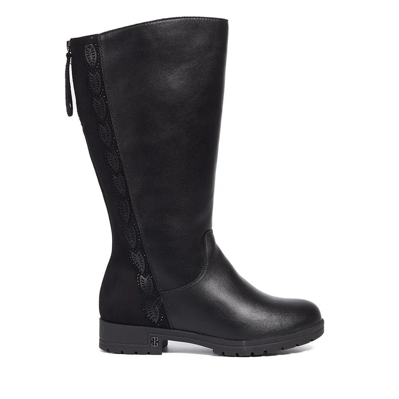 Wide Calf Long Boots - WLIG40005 / 325 963 - Black