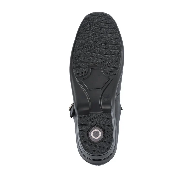 Wide Fit Leather Touch-Fasten Mary Janes - KF42017 / 328 182 - Black