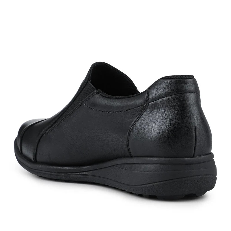 Rieker Leather Slip-On Shoes - RKR42508 / 327 794 - Black