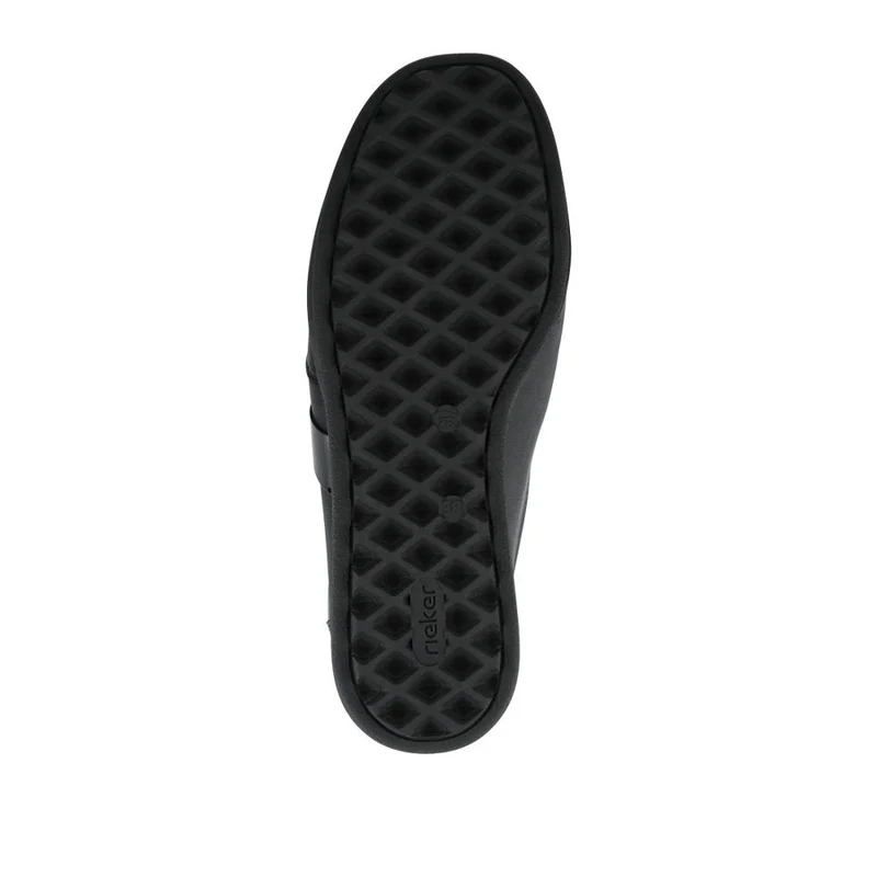 Rieker Leather Slip-On Shoes - RKR42508 / 327 794 - Black