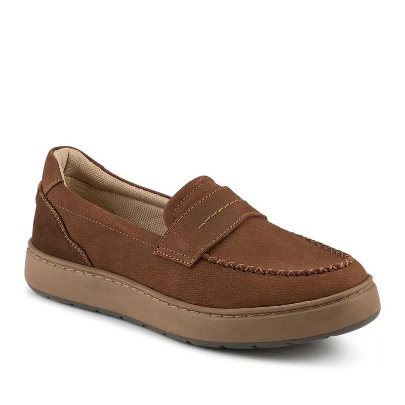 EasyFit Extra Wide Leather Penny Loafers - MINDY / 328 115 - Tan