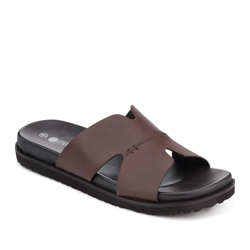 Casual Men's Leather Slide Sandals - JFOOT41010 / 327 468