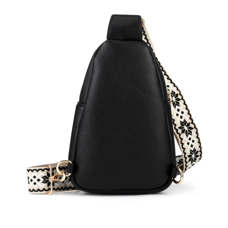 Zip-Up Mini Sling Bag - PRETT41013 / 326 884 - Black