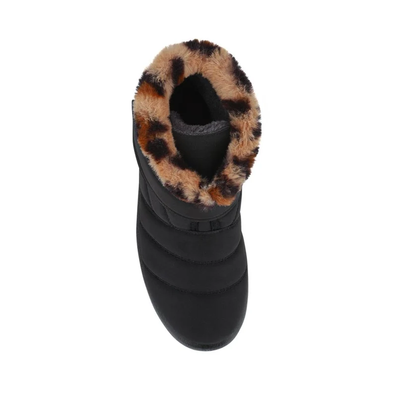 Wide-Fit Touch-Fasten Weather Boots - ACADE42002 / 328 504 - Black-Leopard