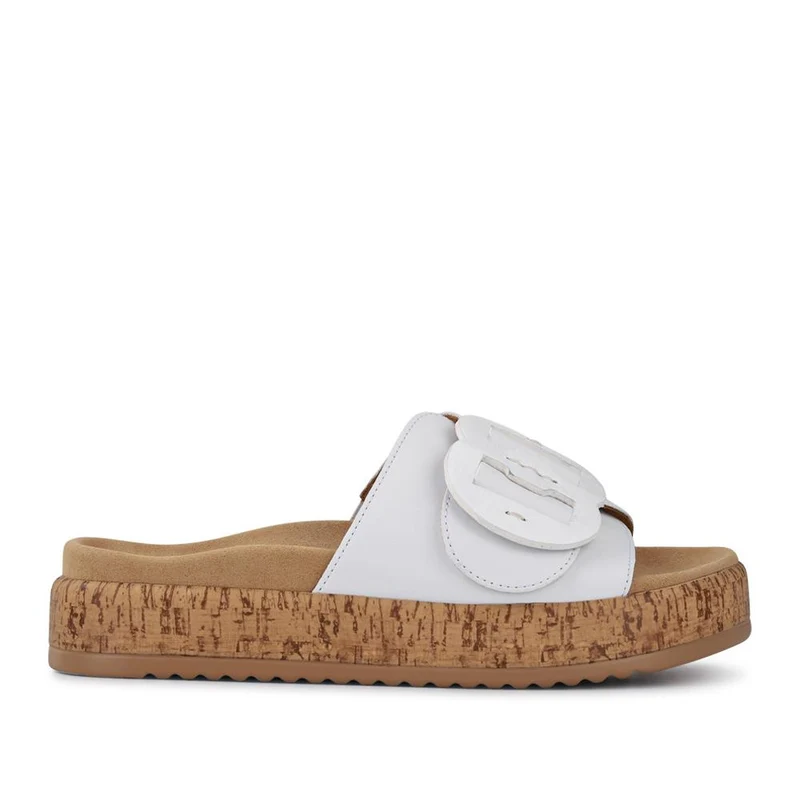 Kirby Gabor Touch Fasten Leather Mule Sandals - GAB41530 / 327 038 - White