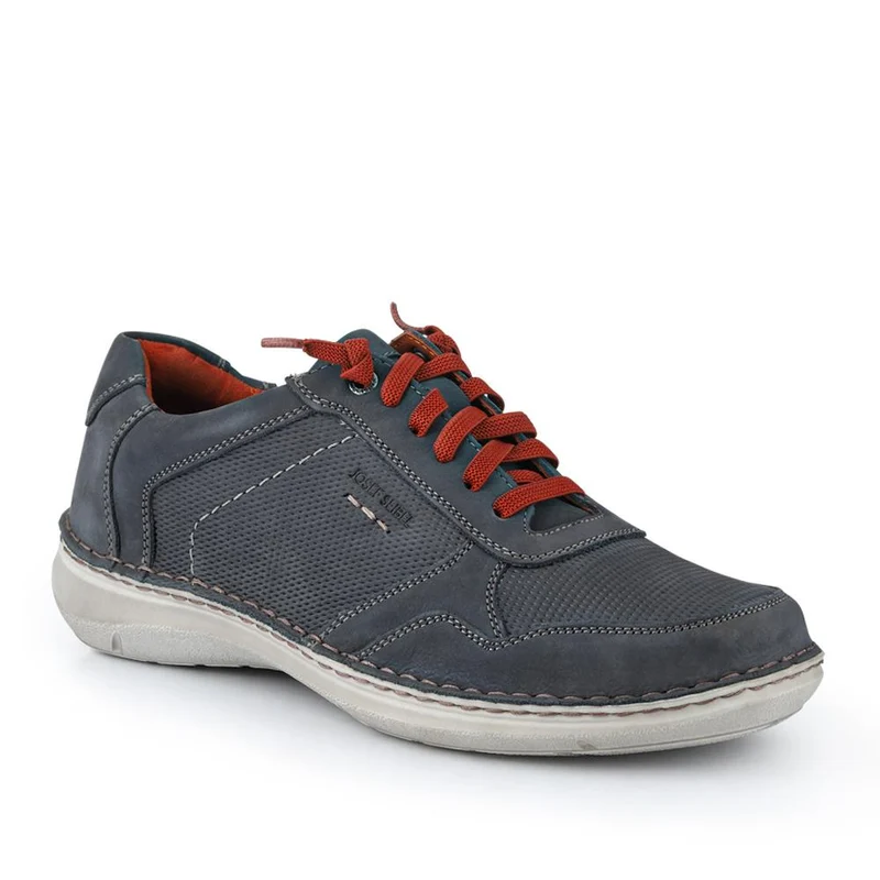 Wide-Fit Leather Lace-Up Trainers - JOSEF41506 / 327 049